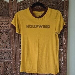 Stoned Immaculate Hollywood Ringer Tee Size Medium HOLLYWEED